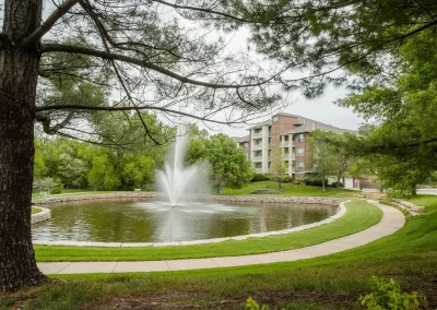 Delmar Gardens of Overland Park fountain