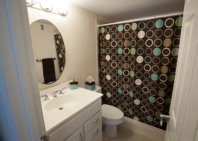 Apartment bathroom at Garden Villas of Lenexa