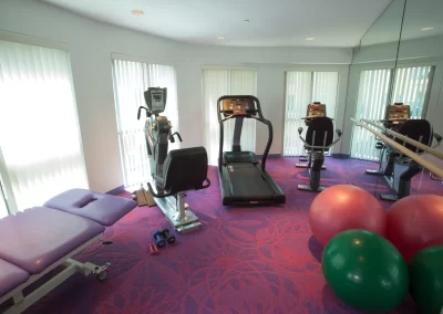 Fitness center at Garden Villas of Lenexa