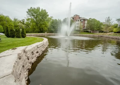 Delmar Gardens of Overland Park fountain