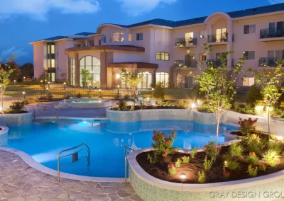 Outdoor pool at Garden Villas of O'Fallon